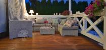 Aranżacja: Zestaw technorattanowy LIGURITO VIII Off-WHITE Elite & Taupe + fotel
