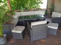 Aranżacja: Zestaw technorattanowy na taras dla 10 osób Cofete Brown Plus