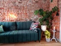 Aranżacja: Zielona nowoczesna sofa rozkładana Molly 226x101 cm Riviera 38