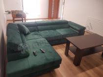 Aranżacja: Zielony narożnik z funkcją spania Anton lewy 275x202x90 cm Monolith 37