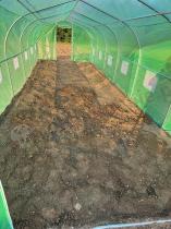 Aranżacja: Zielony tunel foliowy metalowy 3x9m Jasmin z drzwiami