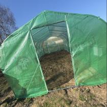 Aranżacja: Zielony tunel foliowy metalowy 3x9m Jasmin z drzwiami