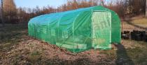 Aranżacja: Zielony tunel foliowy metalowy 3x9m Jasmin z drzwiami