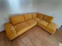 Aranżacja: Żółty narożnik rozkładany z pojemnikiem na pościel Flavio prawy 293x214 cm Matt Velvet 48