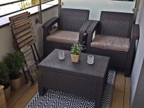 Brązowe zestawy na balkon Corfu Weekend Curver
