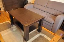 Elegancka ława do salonu wenge luisiana przy sofie