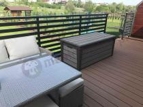 Elegancka skrzynia na balkon taras z tworzywa sztucznego