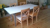 Gustowny stolik 180x90 cm w komplecie z krzesłami