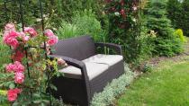 Kanapa rattanowa na taras Corfu Love Seat brązowa