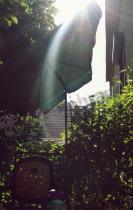 Kwadratowy parasol ogrodowy zielony Sunline Waterproof III