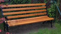 Ławki ogrodowe metalowo drewniane z oparciem 150cm