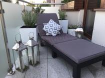Leżaki na balkon Daytona z tworzywa sztucznego z poduszką