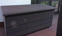 Luksusowa skrzynia ogrodowa na poduszki Rattan Style Ligurito 160 Brown Elite