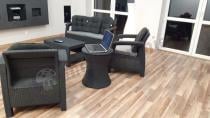 Meble technorattan Corfu Set z barkiem ogrodowym