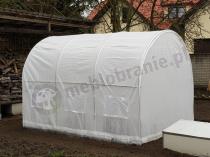 Metalowy tunel foliowy 2x3m z białą siatką wzmacniającą