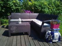 Narożniki ogrodowe rattanowe na taras Corfu Relax Set