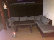 Nowoczesne meble z technorattanu na taras Ligurito Brown Elite &amp; Grey