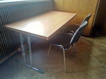 Składany stół konferencyjny 160x80 w odcieniu buk