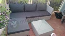 Technorattanowy zestaw na mały balkon w modnych kolorach Farlito