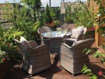 Zestaw obiadowy technorattan Altito Quattro Dining Dim Grey &amp; Taupe