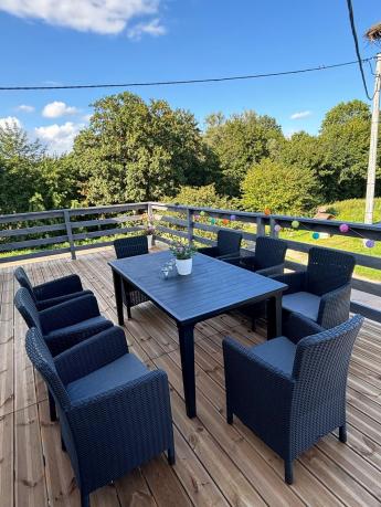 8 krzeseł i stół ogrodowy Meblobranie TF8 grafit