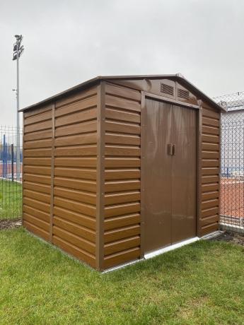 Domek narzędziowy metalowy drewnopodobny Agger 213x191cm (3,7m2) – Wood