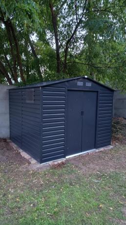 Domek narzędziowy na działkę Dummer 277x259x221cm (6,5m2) – Antracyt