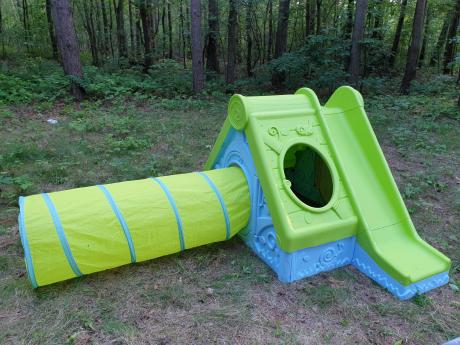 Domek ogrodowy dla dzieci ze zjeżdżalnią Funtivity Playhouse Keter