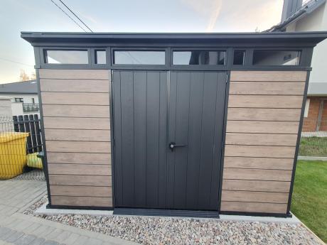 Duży domek narzędziowy Keter Signature Pent 11x7 Ashwood (7,5m2)