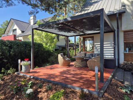 Grafitowa pergola aluminiowa Lufel 2.0 4x4 - Antracite