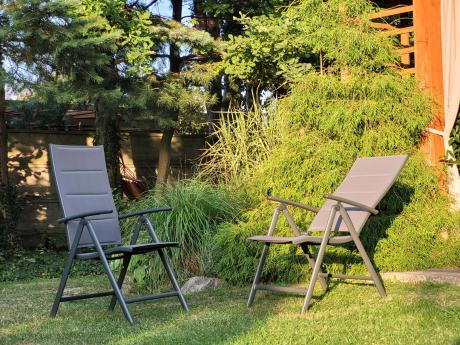 Komplet krzeseł ogrodowych składanych aluminium Kanbery - Antracite - 2szt