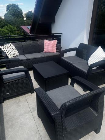 Komplet mebli ogrodowych Meblobranie CTB7 grafit