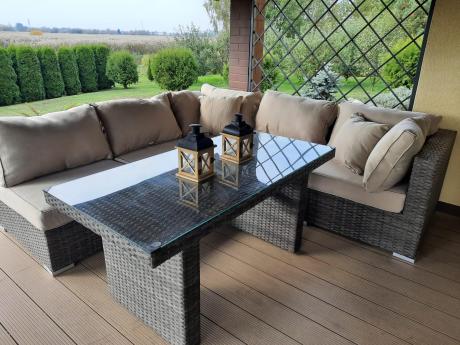 Komplet modułowy technorattan premium Nilamito VIII Double Brown PLUS