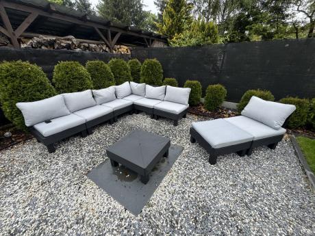 Meble modułowe do ogrodu dla 8 osób Elements grafit