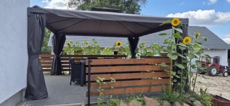 Meble ogrodowe dla 8 osób z dużym stołem Meblobranie TJD8 grafit