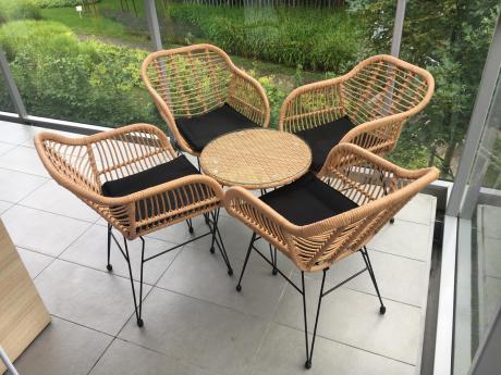 Meble tarasowe boho z technorattanu