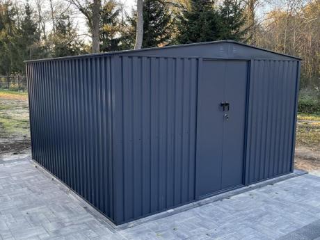 Metalowa szopa ogrodowa Hartt 333x330x200cm - Antracyt A16