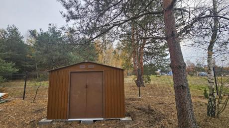 Metalowa szopa z drewutnią Wipper 342x191cm (4,8m2) – Wood