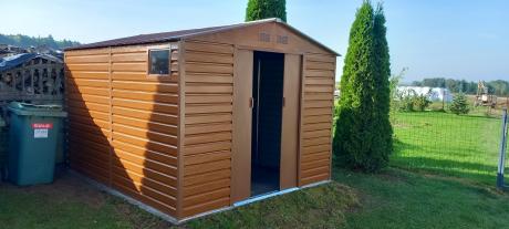 Metalowy domek ogrodowy z oknem wood Dummer 277x323x221cm (8,2m3)