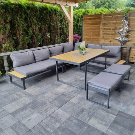 Narożnik wypoczynkowy ze stołem 160cm na taras Panaon WG