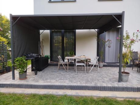 Nowoczesna pergola na taras Horn 3x4 - Grafit
