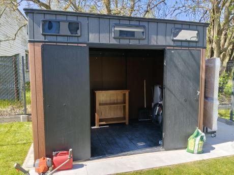 Nowoczesna szopa ogrodowa Miravel 305 x 210 cm Brown (6,4m2)
