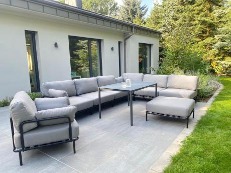 Nowoczesne meble tarasowe premium z wysokim stołem Salve 6 Plus Dining