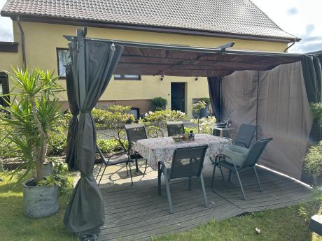 Pergola tarasowa z zasłonami bocznymi 3x4 Niro - Grey