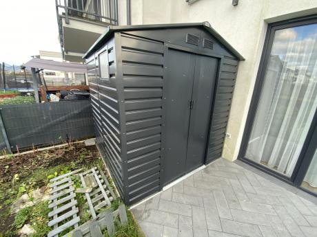 Schowek metalowy na rowery antracytowy Dummer 213x195x213cm (3,7m2)