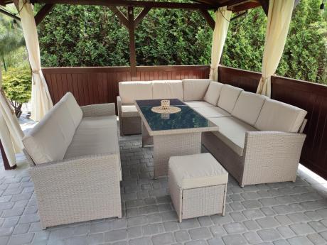 Sofa trzyosobowa na taras 185cm Cofete – Natural