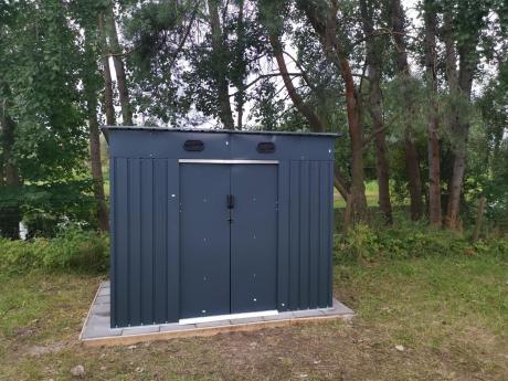 Szopa jednospadowa metalowa Linker 250x190cm (4,3m2) - Antracyt