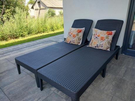 Zestaw leżaków ogrodowych Jaipur Sun Lounger grafitowy