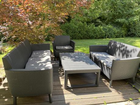 Zestaw ogrodowy dla 7 osób Meblobranie STL grafitowy