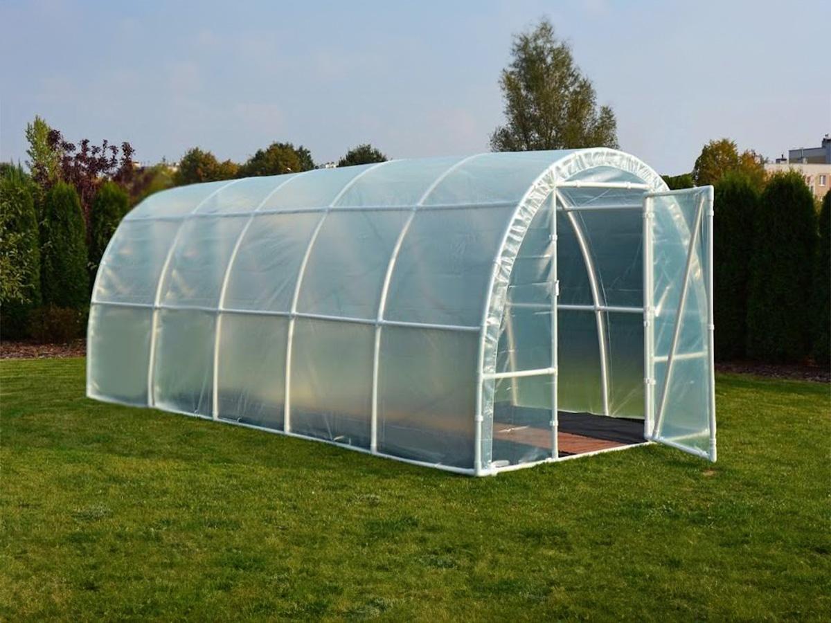 Tunel foliowy - stelaż z rurek PCV biały